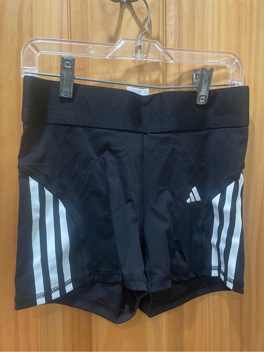 Like New: adidas Women’s Small Volleyball Shorts- Black with White Stripes